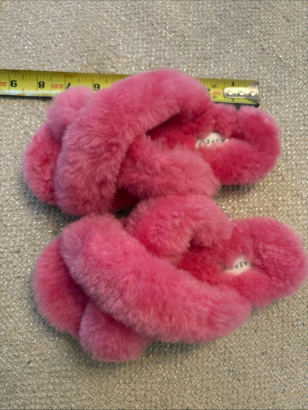Toddler Pink Faux Fur Crisscross Slippers 2